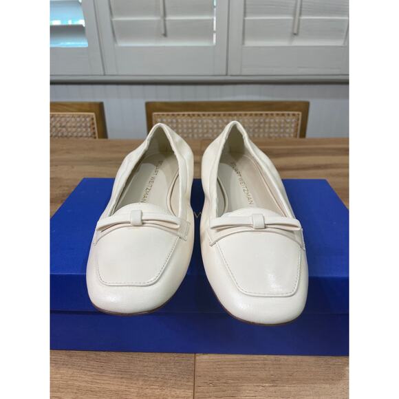Stuart Weitzman Tully Loafer Seashell Lacquered Nappa Size 6.5 NIB Ballet Flat - Picture 7 of 14